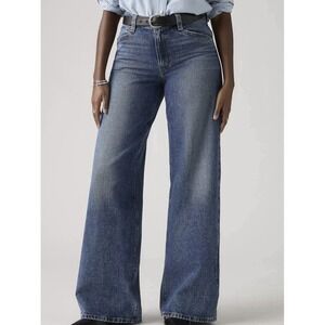 NWT Levi's 94 Baggy Wide Leg Jeans Womens 25x31 Midrise Retro Blue Denim Levis